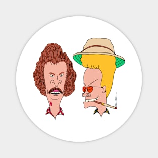 Beavis and Butthead in the style of Fear and Loathing in Las Vegas Magnet